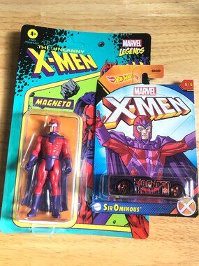 Marvel X-Men Magneto Collectible Set Hot Wheels + Kenner Figure Sealed